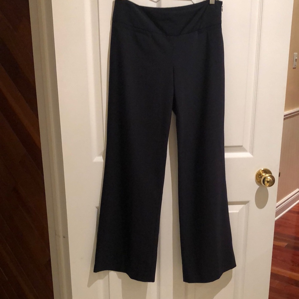 Elegant Navy Blue Wide Leg Women's Pants